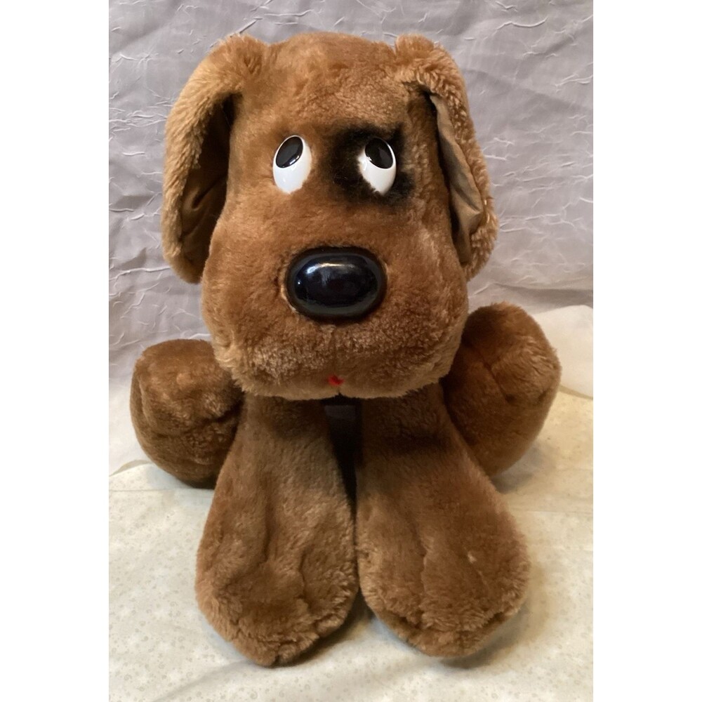 Snuggables RALPH Vintage 1983 Plush Dog Stuffed Animal Toy Heartline Brown